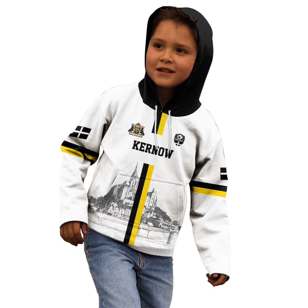 Custom Cornwall Football Kid Hoodie Mont Saint Michel - Wonder Print Shop