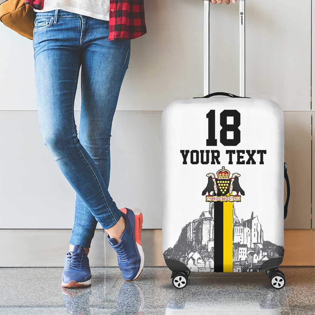 Custom Cornwall Football Luggage Cover Mont Saint Michel - Wonder Print Shop