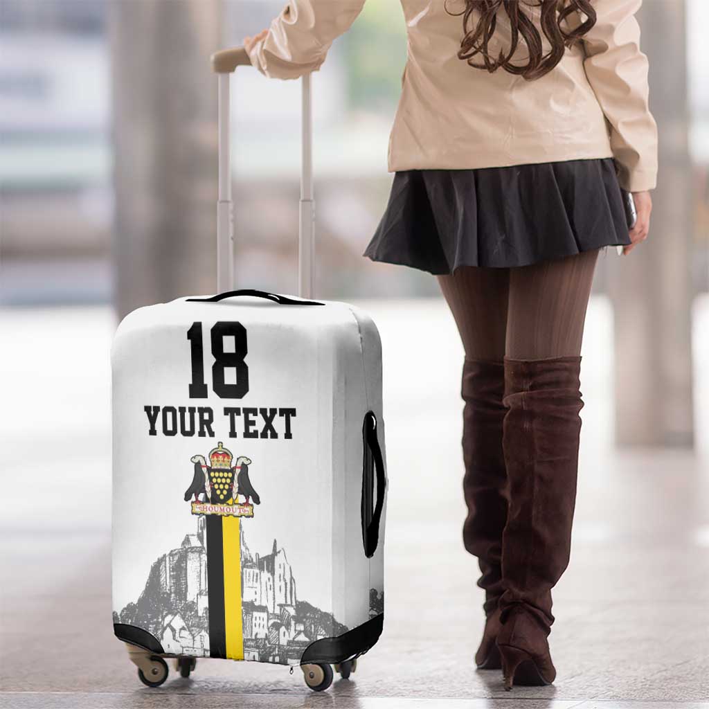 Custom Cornwall Football Luggage Cover Mont Saint Michel - Wonder Print Shop