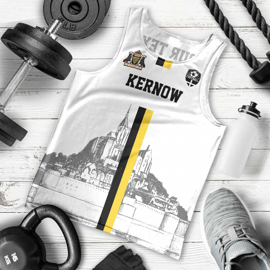 Custom Cornwall Football Men Tank Top Mont Saint Michel - Wonder Print Shop