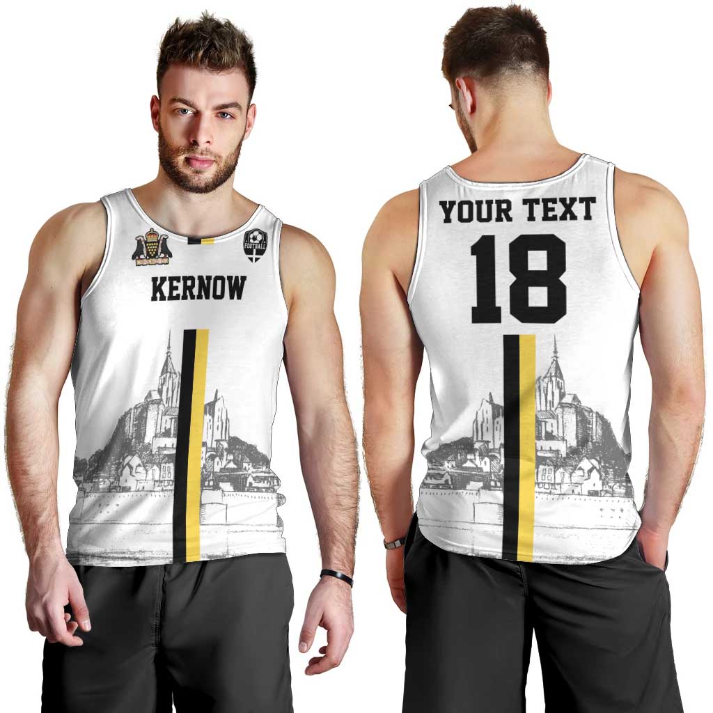 Custom Cornwall Football Men Tank Top Mont Saint Michel - Wonder Print Shop