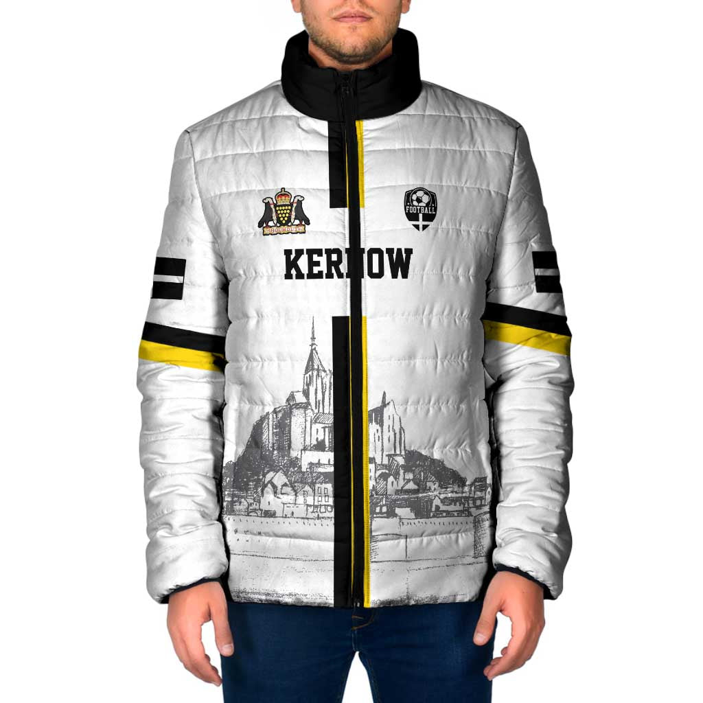 Custom Cornwall Football Padded Jacket Mont Saint Michel - Wonder Print Shop