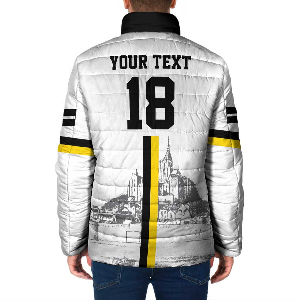Custom Cornwall Football Padded Jacket Mont Saint Michel - Wonder Print Shop