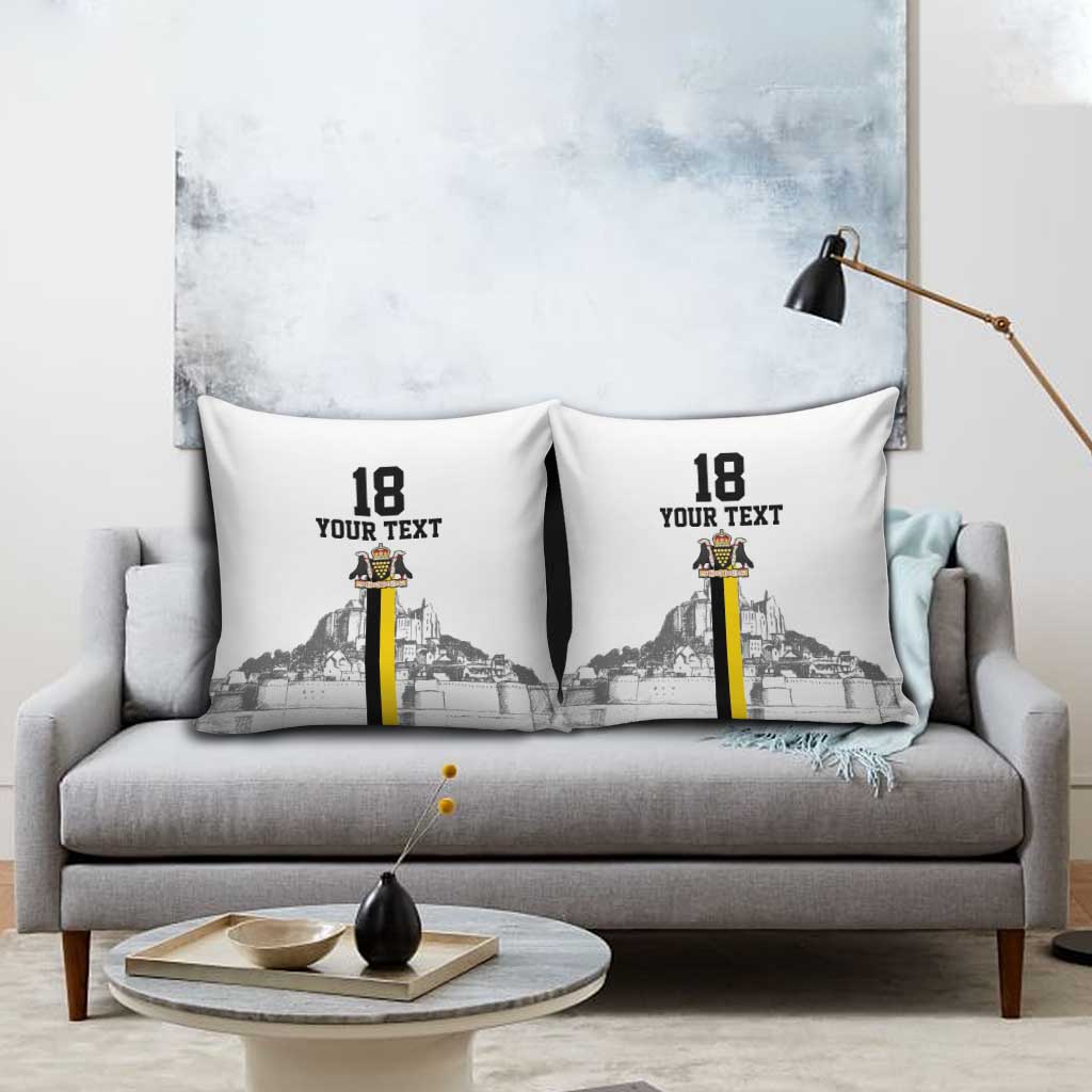 Custom Cornwall Football Pillow Cover Mont Saint Michel - Wonder Print Shop