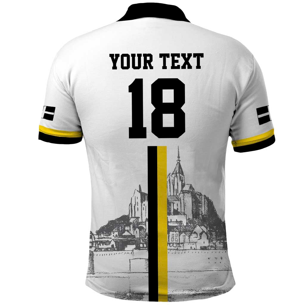 Custom Cornwall Football Polo Shirt Mont Saint Michel - Wonder Print Shop