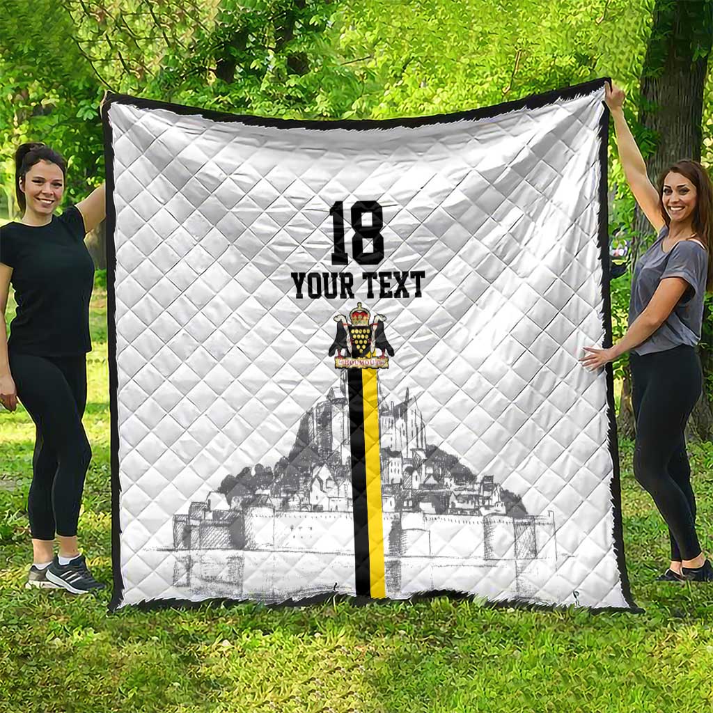 Custom Cornwall Football Quilt Mont Saint Michel - Wonder Print Shop