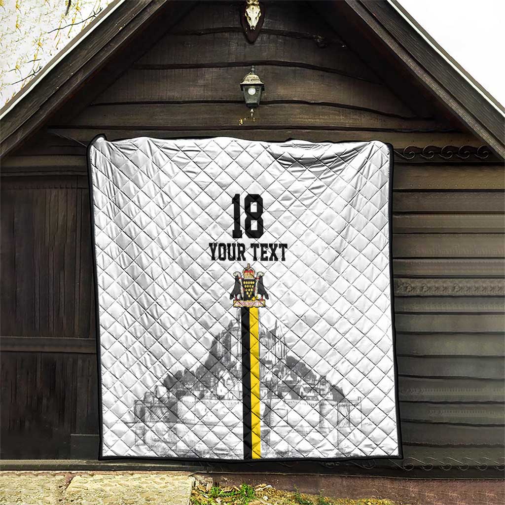 Custom Cornwall Football Quilt Mont Saint Michel - Wonder Print Shop