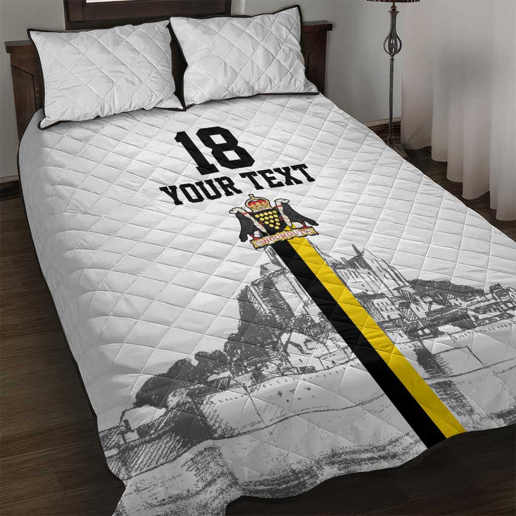Custom Cornwall Football Quilt Bed Set Mont Saint Michel - Wonder Print Shop