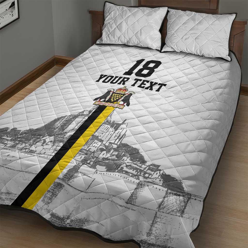 Custom Cornwall Football Quilt Bed Set Mont Saint Michel - Wonder Print Shop
