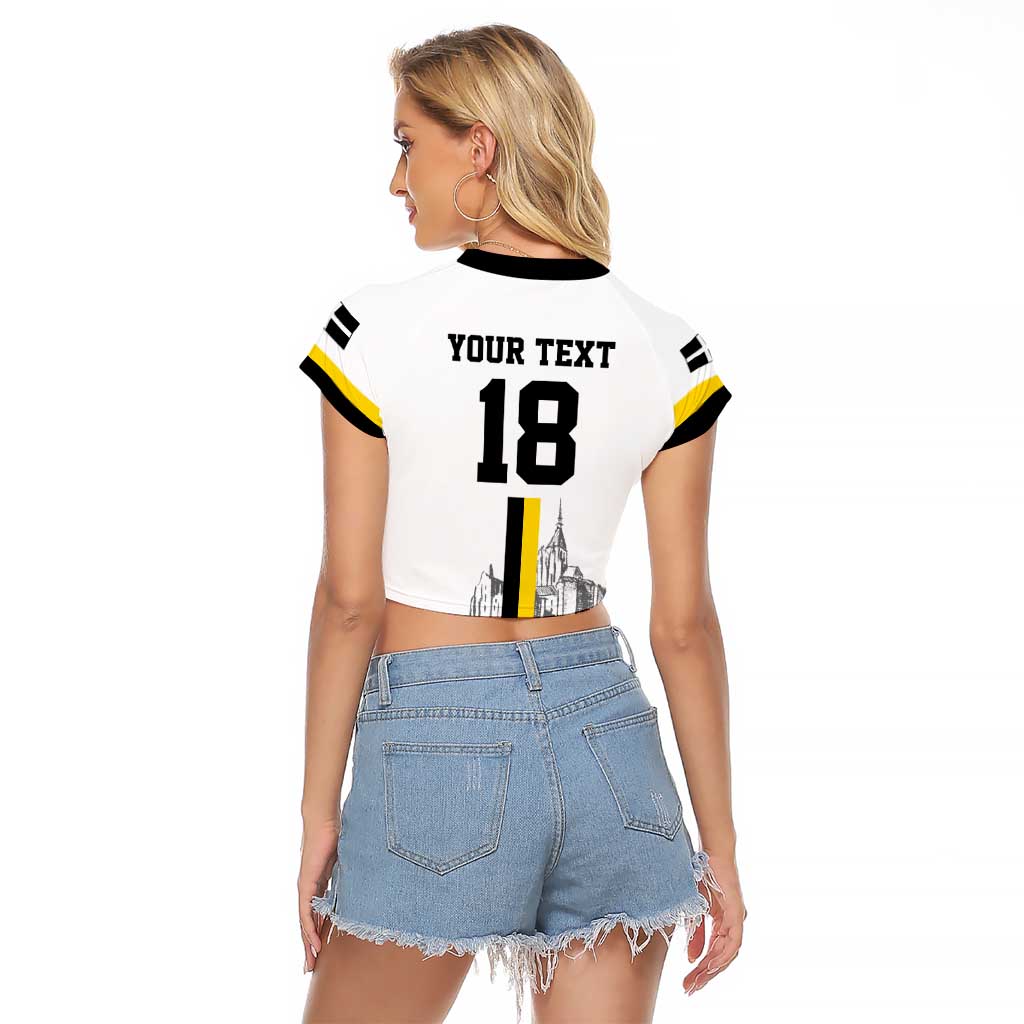 Custom Cornwall Football Raglan Cropped T Shirt Mont Saint Michel - Wonder Print Shop