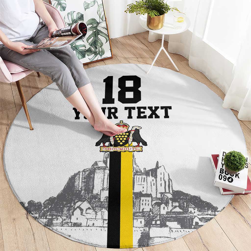 Custom Cornwall Football Round Carpet Mont Saint Michel - Wonder Print Shop