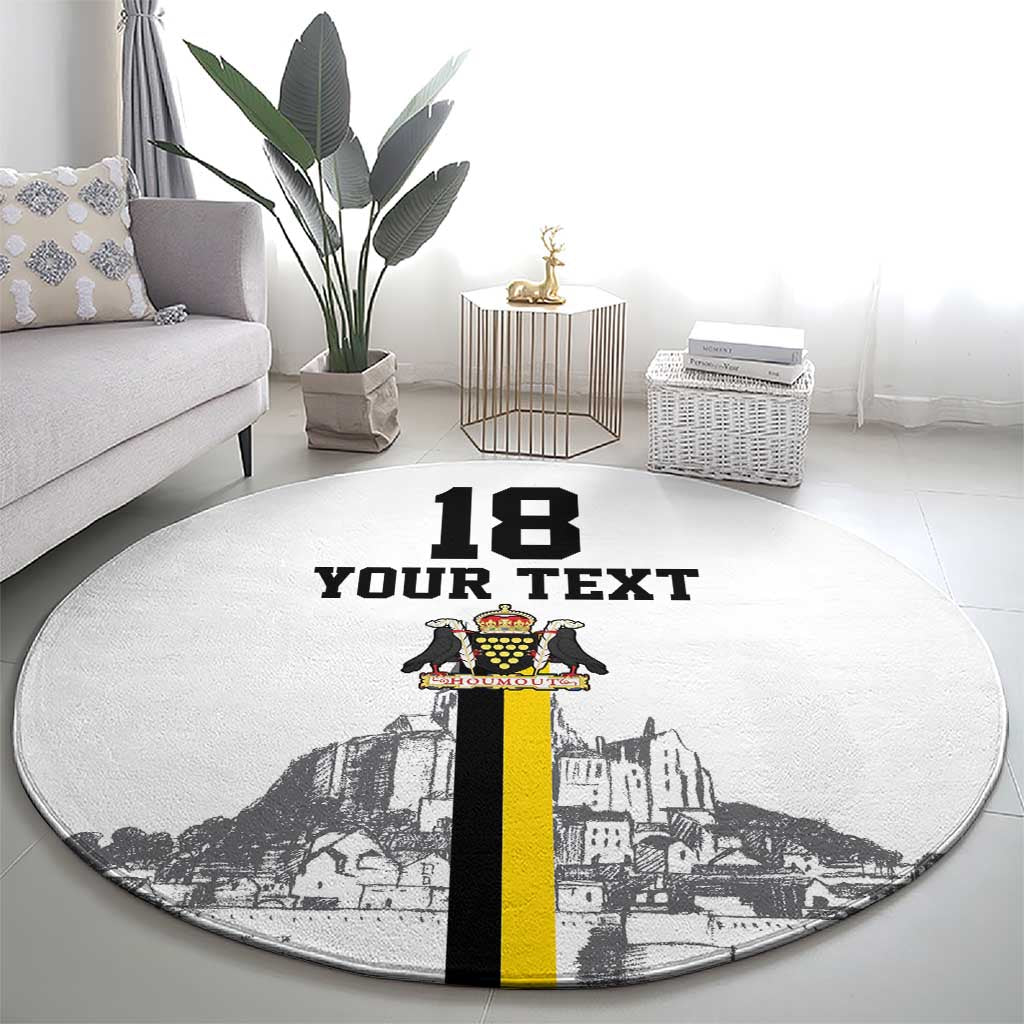 Custom Cornwall Football Round Carpet Mont Saint Michel - Wonder Print Shop