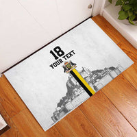 Custom Cornwall Football Rubber Doormat Mont Saint Michel - Wonder Print Shop