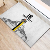 Custom Cornwall Football Rubber Doormat Mont Saint Michel - Wonder Print Shop