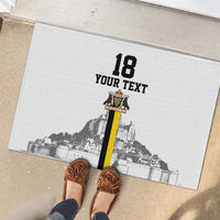 Custom Cornwall Football Rubber Doormat Mont Saint Michel - Wonder Print Shop