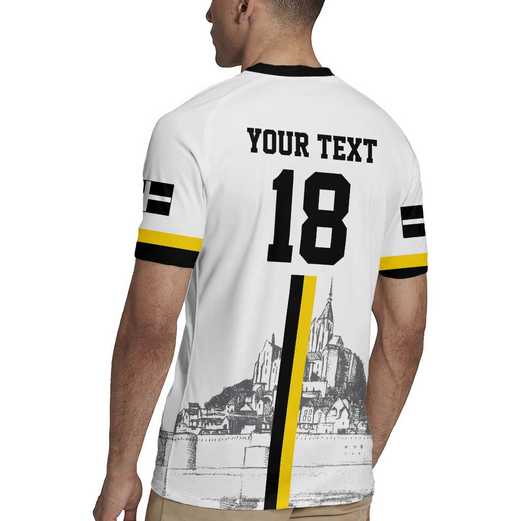 Custom Cornwall Football Rugby Jersey Mont Saint Michel - Wonder Print Shop