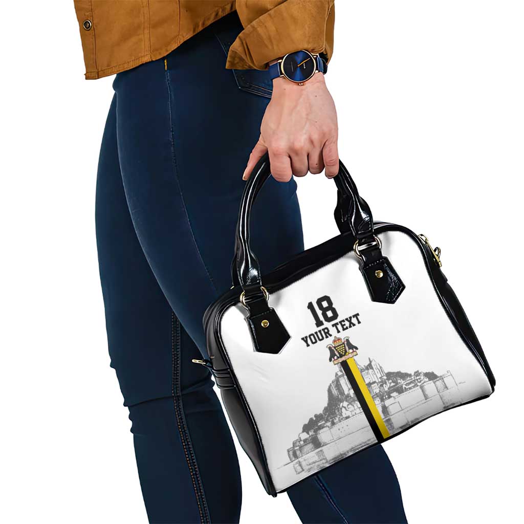 Custom Cornwall Football Shoulder Handbag Mont Saint Michel - Wonder Print Shop