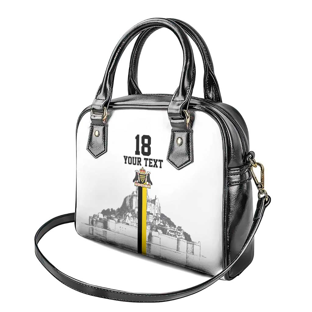 Custom Cornwall Football Shoulder Handbag Mont Saint Michel - Wonder Print Shop