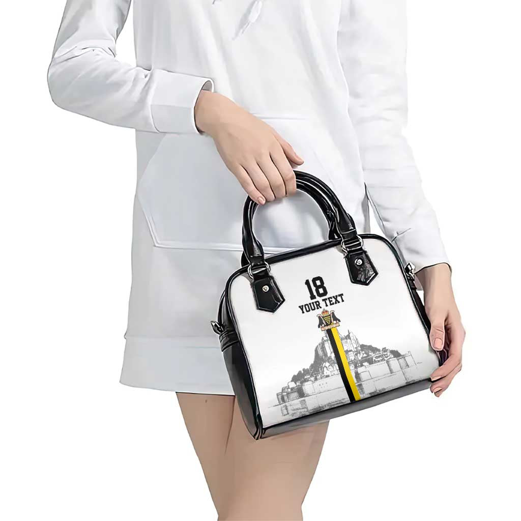 Custom Cornwall Football Shoulder Handbag Mont Saint Michel - Wonder Print Shop