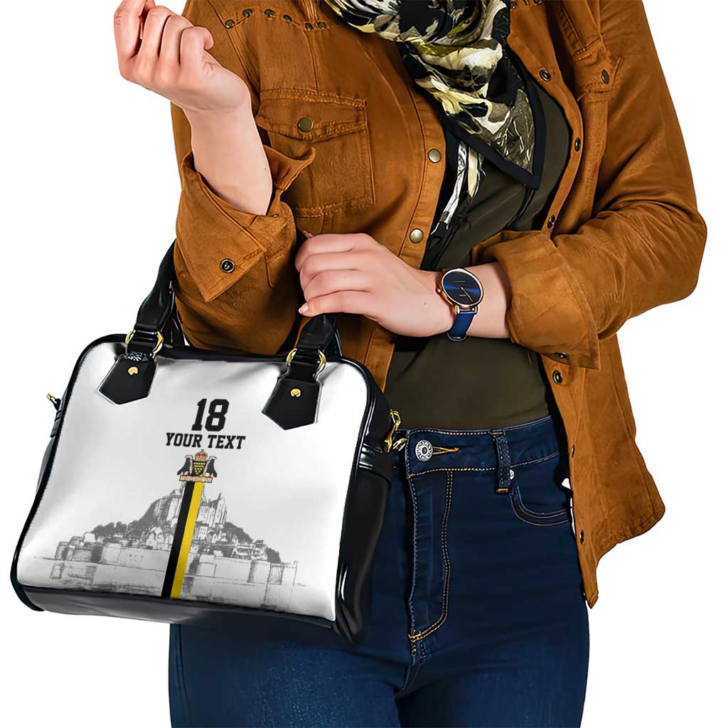 Custom Cornwall Football Shoulder Handbag Mont Saint Michel - Wonder Print Shop