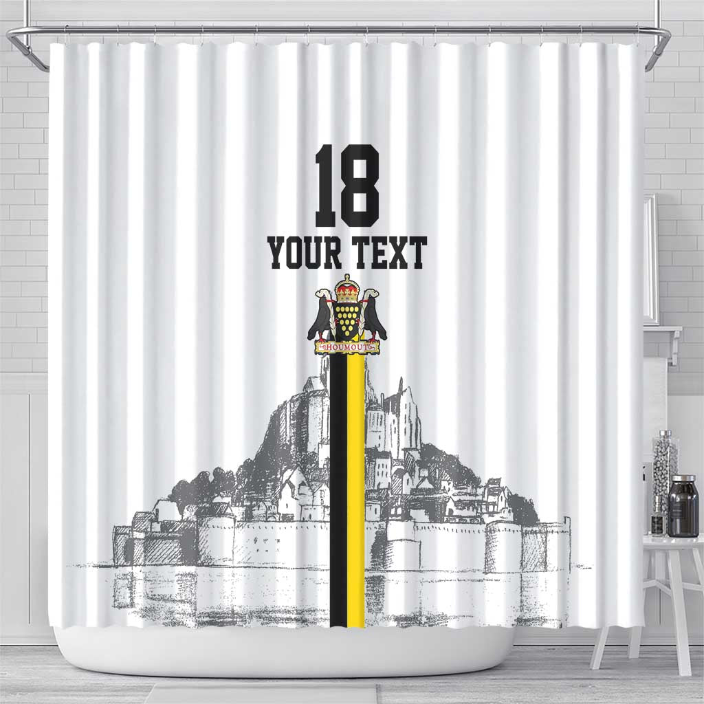 Custom Cornwall Football Shower Curtain Mont Saint Michel - Wonder Print Shop