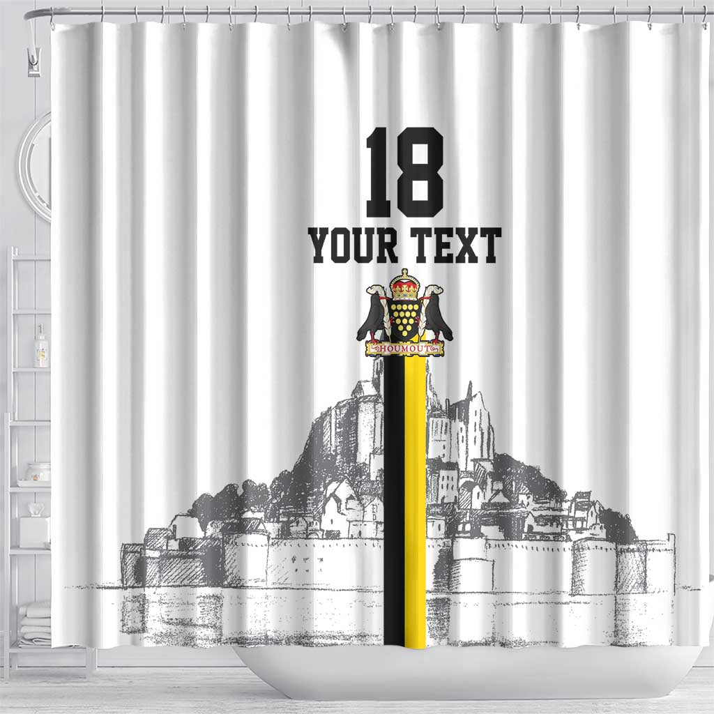 Custom Cornwall Football Shower Curtain Mont Saint Michel - Wonder Print Shop