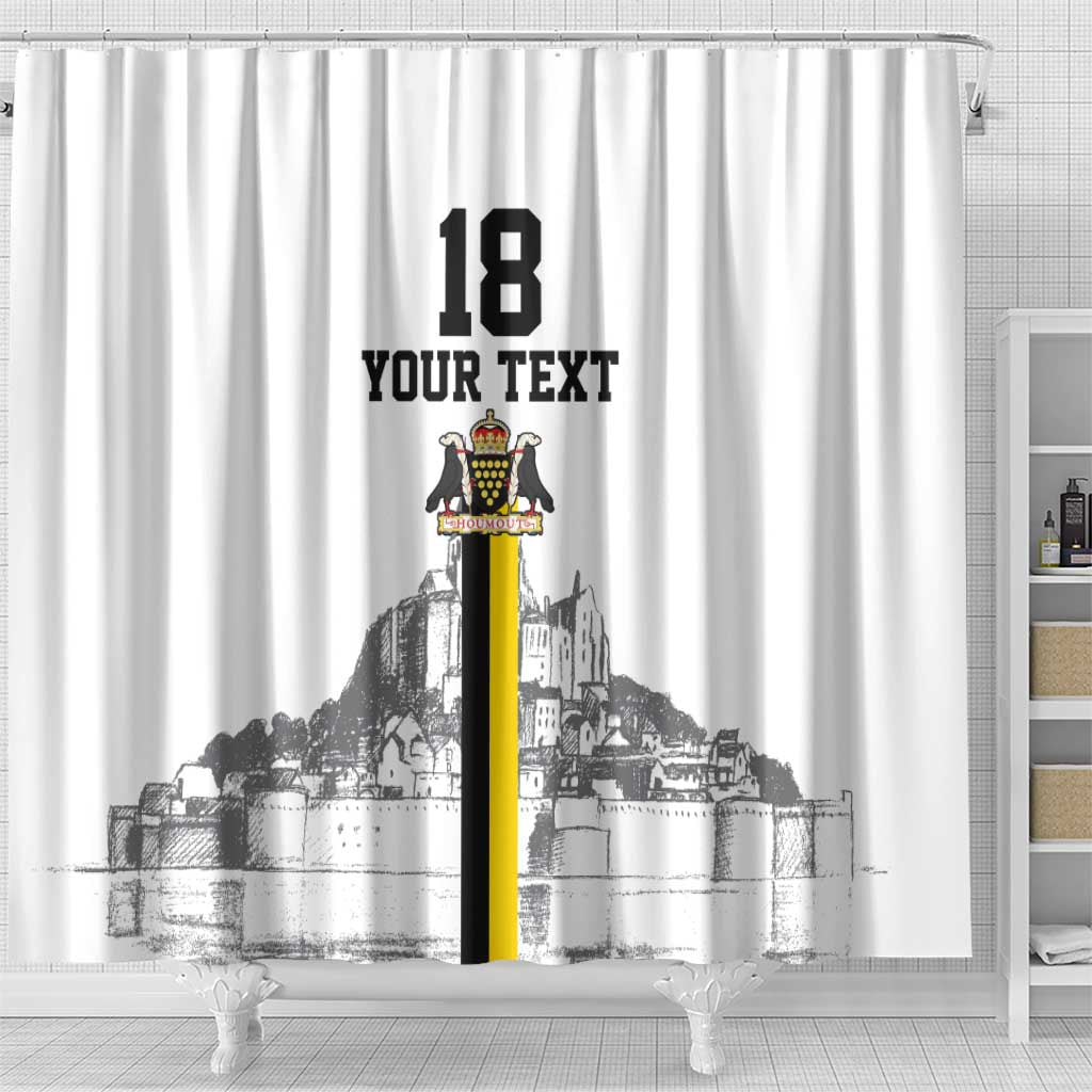 Custom Cornwall Football Shower Curtain Mont Saint Michel - Wonder Print Shop