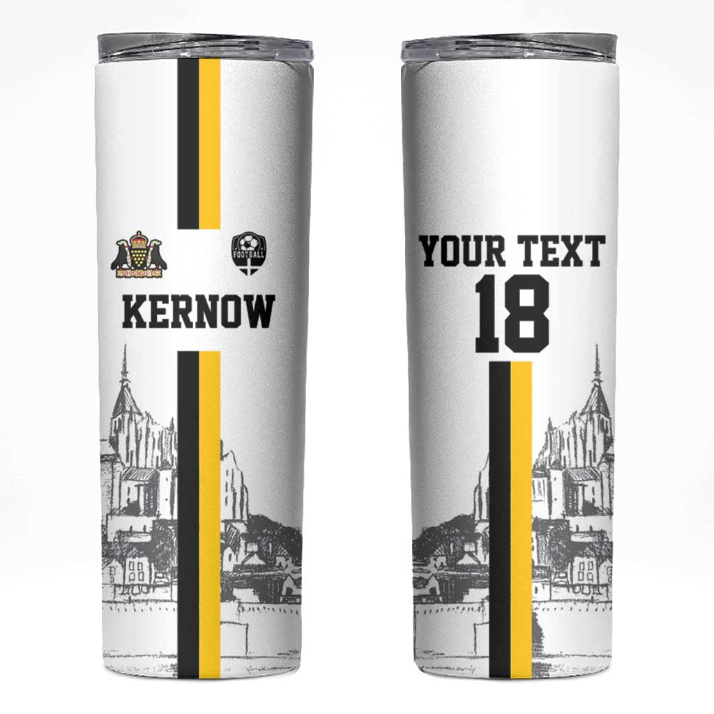 Custom Cornwall Football Skinny Tumbler Mont Saint Michel - Wonder Print Shop