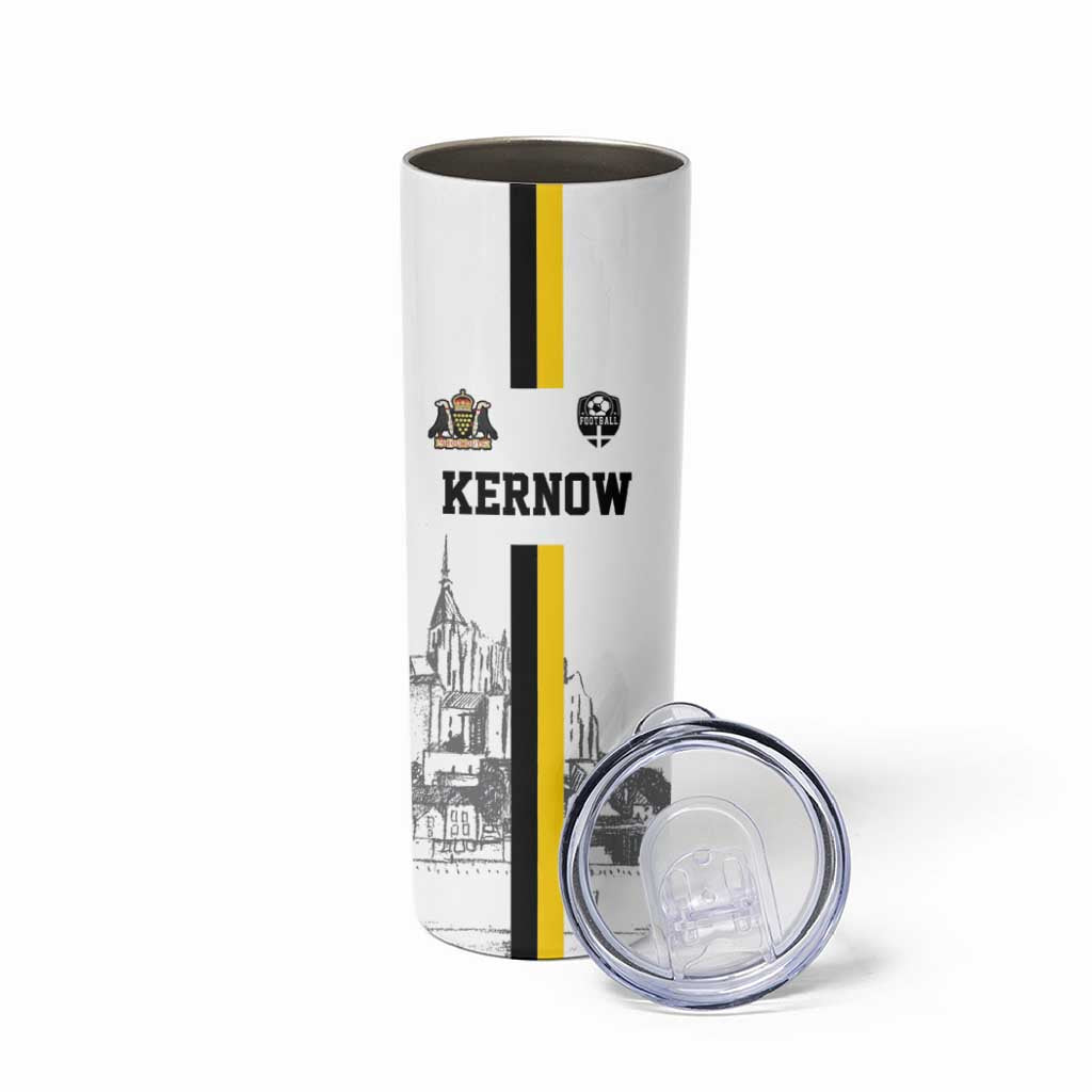 Custom Cornwall Football Skinny Tumbler Mont Saint Michel - Wonder Print Shop