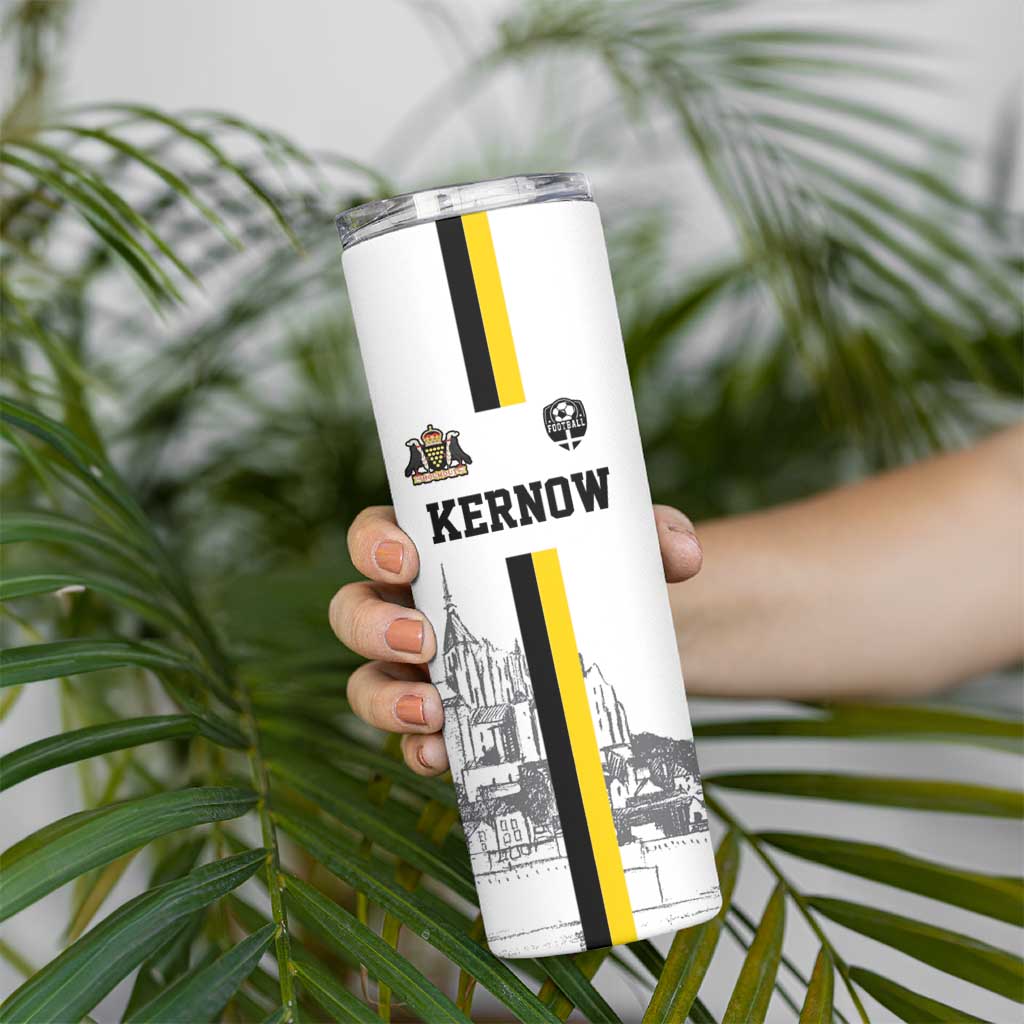 Custom Cornwall Football Skinny Tumbler Mont Saint Michel - Wonder Print Shop