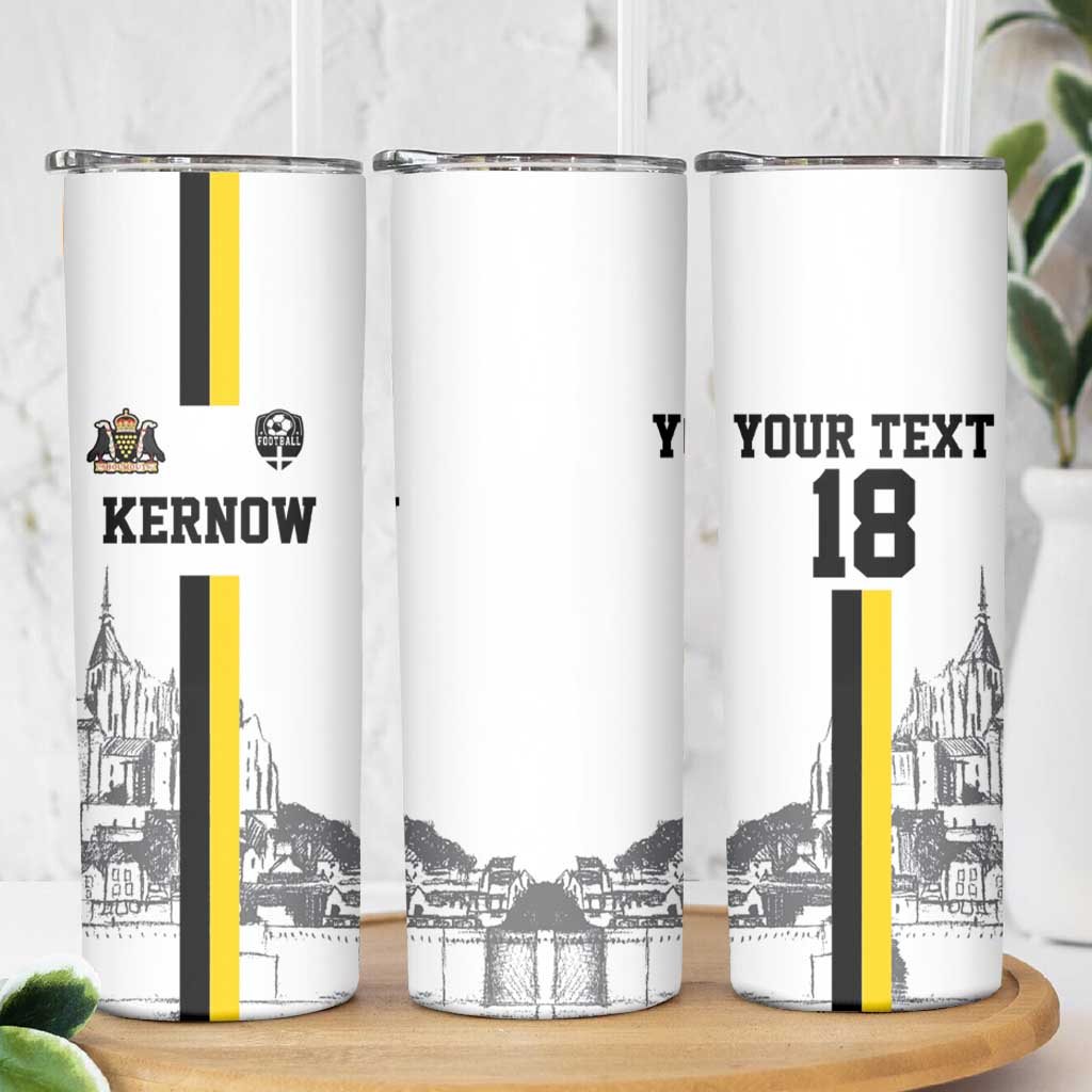 Custom Cornwall Football Skinny Tumbler Mont Saint Michel - Wonder Print Shop
