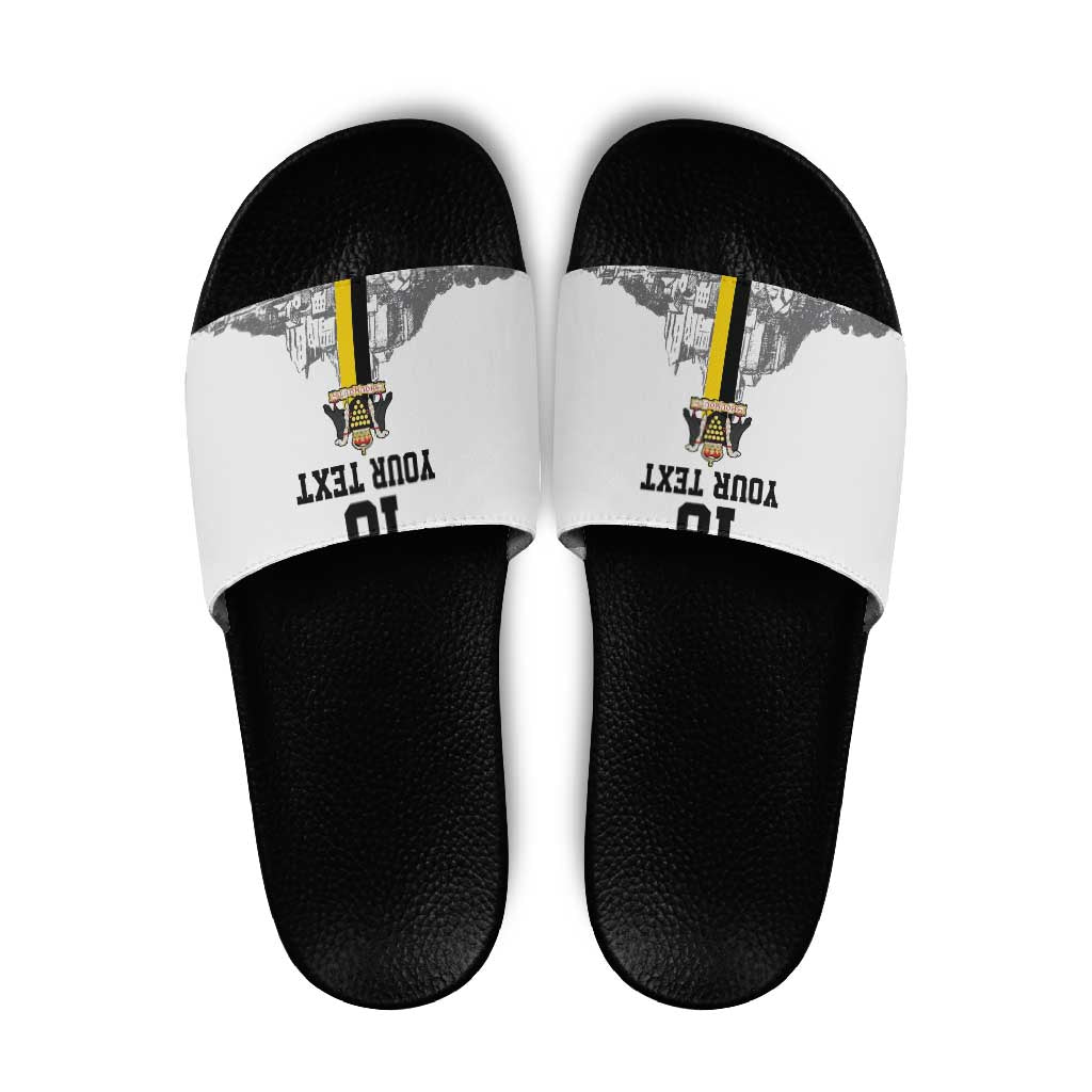 Custom Cornwall Football Slide Sandals Mont Saint Michel - Wonder Print Shop