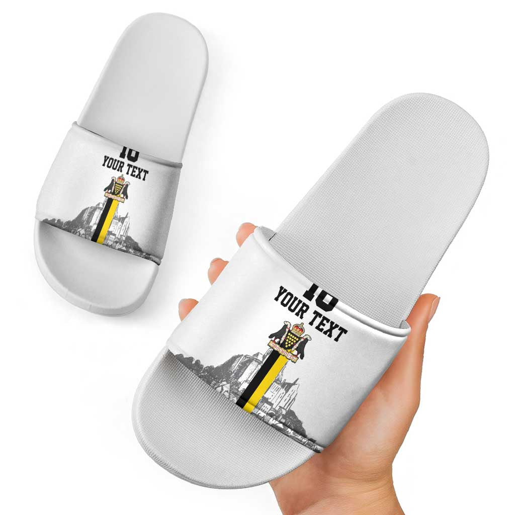 Custom Cornwall Football Slide Sandals Mont Saint Michel - Wonder Print Shop