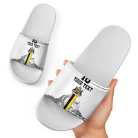 Custom Cornwall Football Slide Sandals Mont Saint Michel - Wonder Print Shop