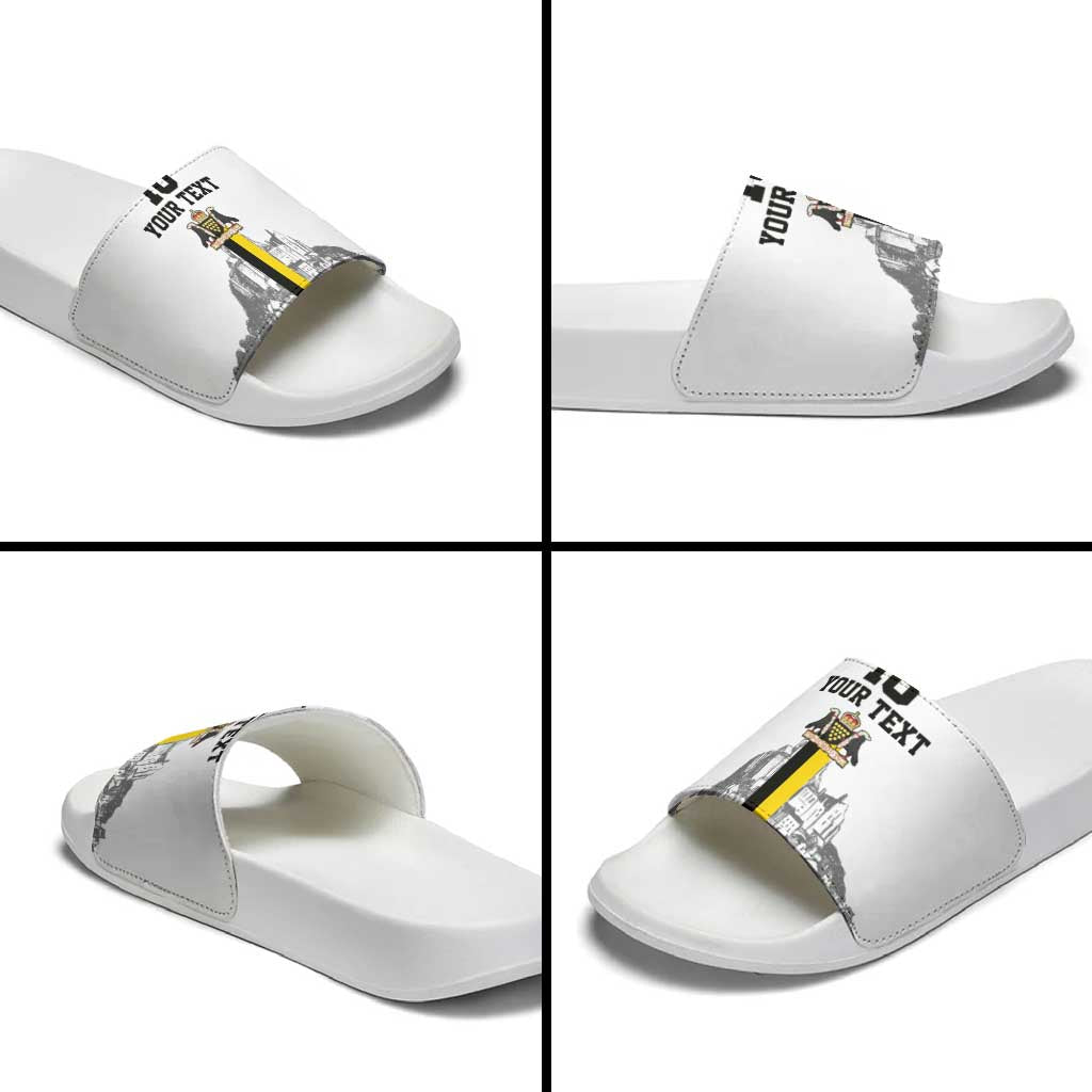 Custom Cornwall Football Slide Sandals Mont Saint Michel - Wonder Print Shop