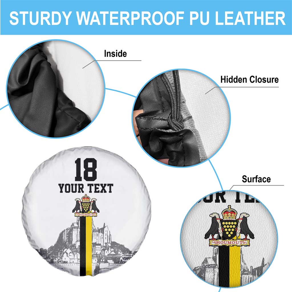 Custom Cornwall Football Spare Tire Cover Mont Saint Michel - Wonder Print Shop