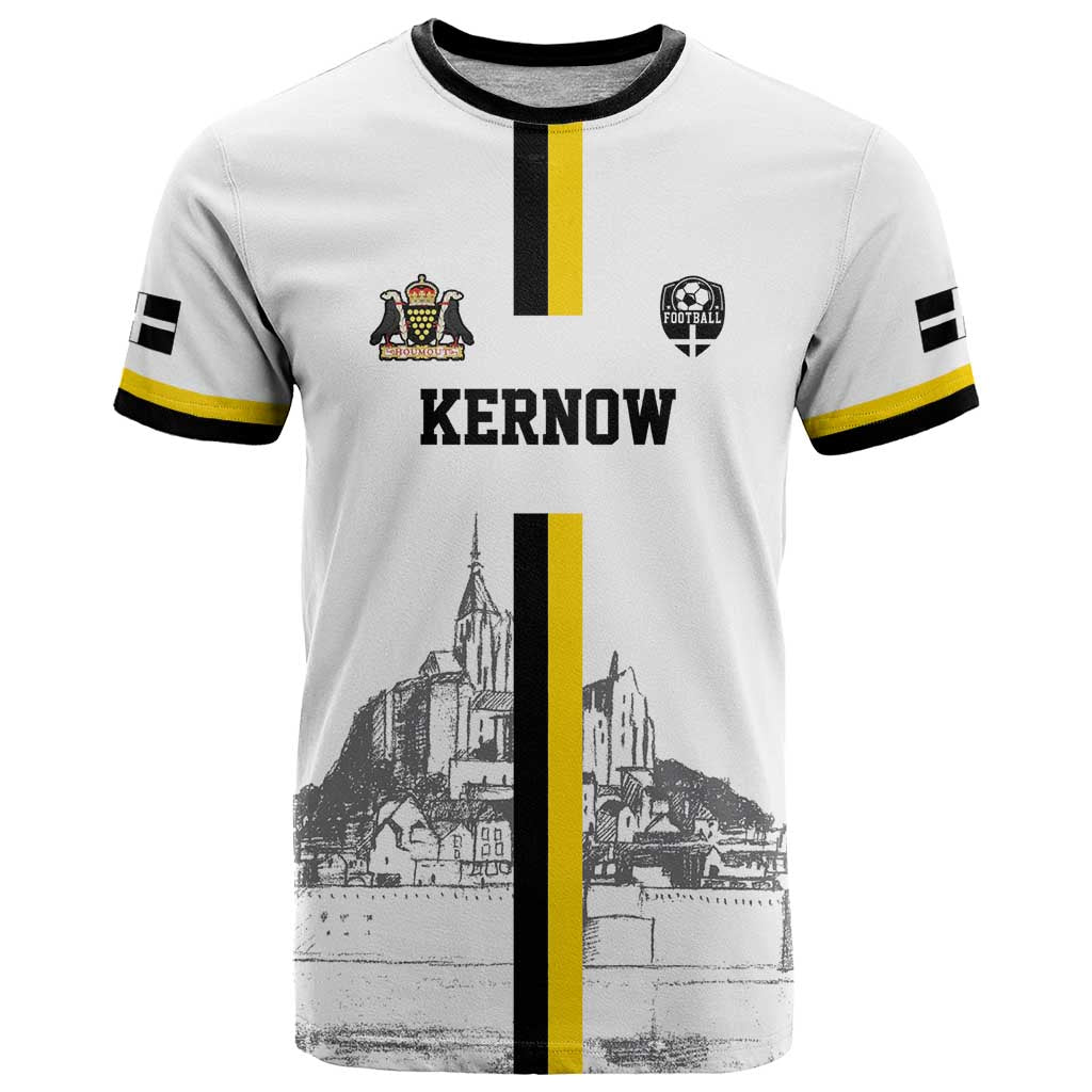 Custom Cornwall Football T Shirt Mont Saint Michel - Wonder Print Shop