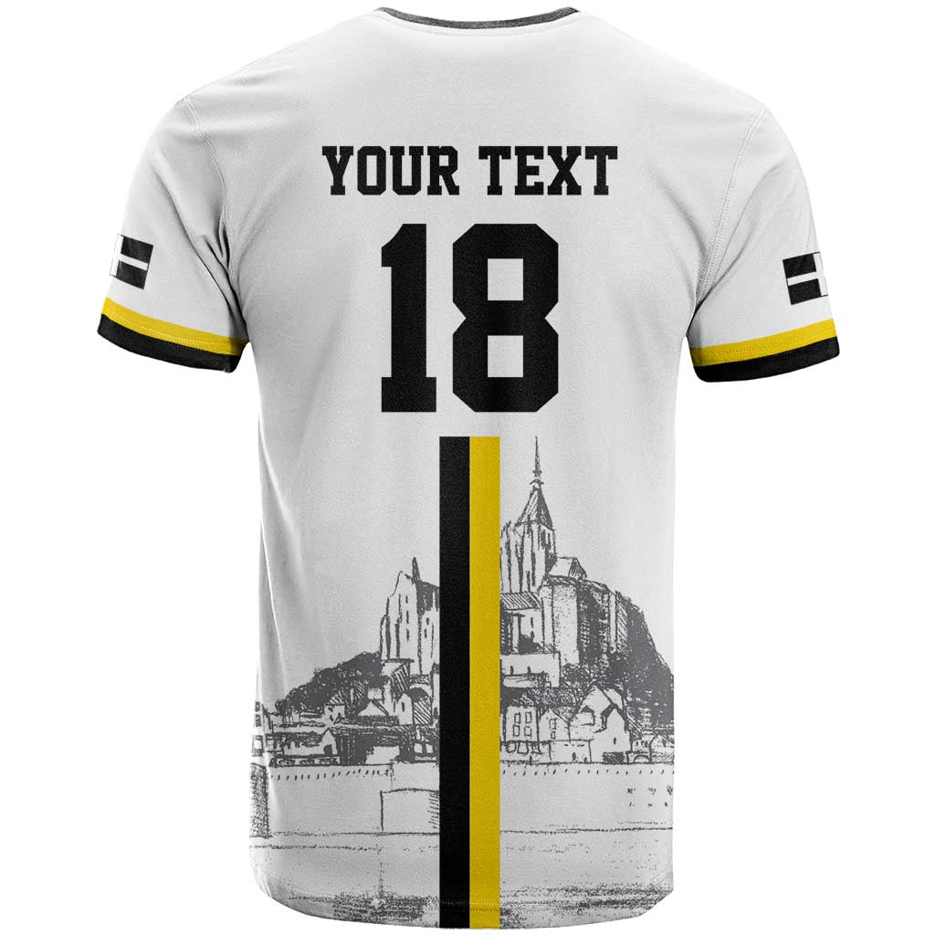 Custom Cornwall Football T Shirt Mont Saint Michel - Wonder Print Shop