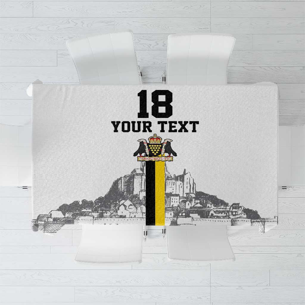 Custom Cornwall Football Tablecloth Mont Saint Michel - Wonder Print Shop