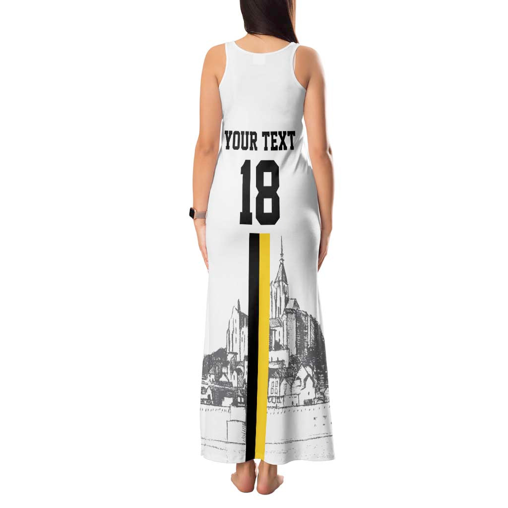 Custom Cornwall Football Tank Maxi Dress Mont Saint Michel - Wonder Print Shop