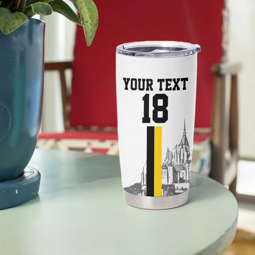 Custom Cornwall Football Tumbler Cup Mont Saint Michel - Wonder Print Shop