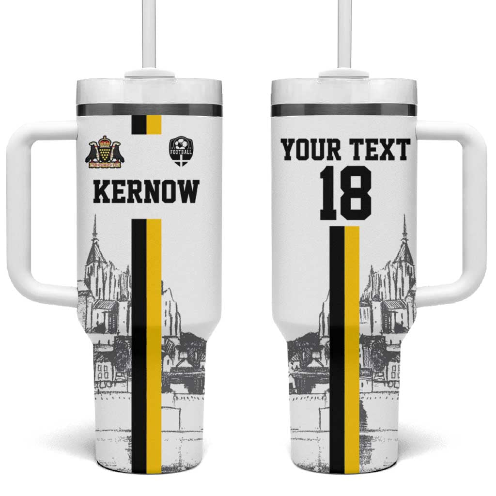 Custom Cornwall Football Tumbler With Handle Mont Saint Michel - Wonder Print Shop