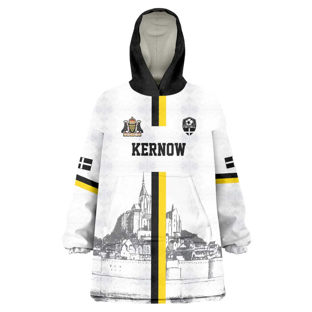 Custom Cornwall Football Wearable Blanket Hoodie Mont Saint Michel - Wonder Print Shop