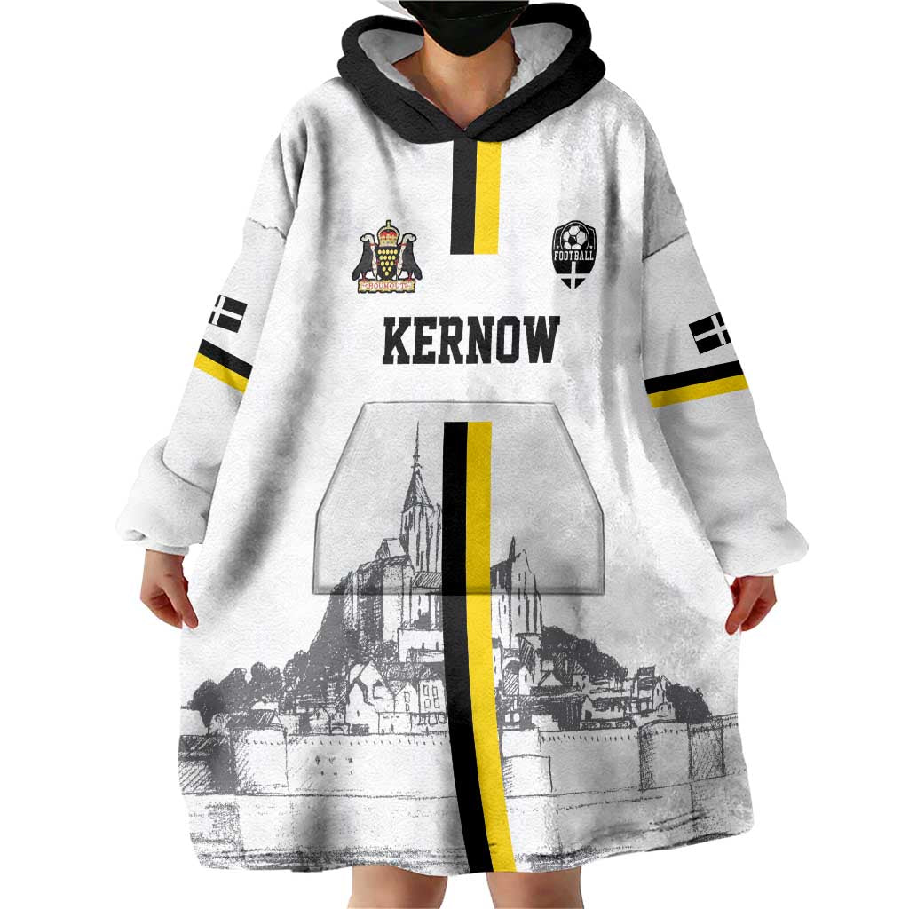 Custom Cornwall Football Wearable Blanket Hoodie Mont Saint Michel - Wonder Print Shop