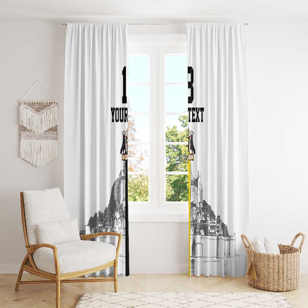Custom Cornwall Football Window Curtain Mont Saint Michel - Wonder Print Shop