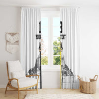 Custom Cornwall Football Window Curtain Mont Saint Michel - Wonder Print Shop