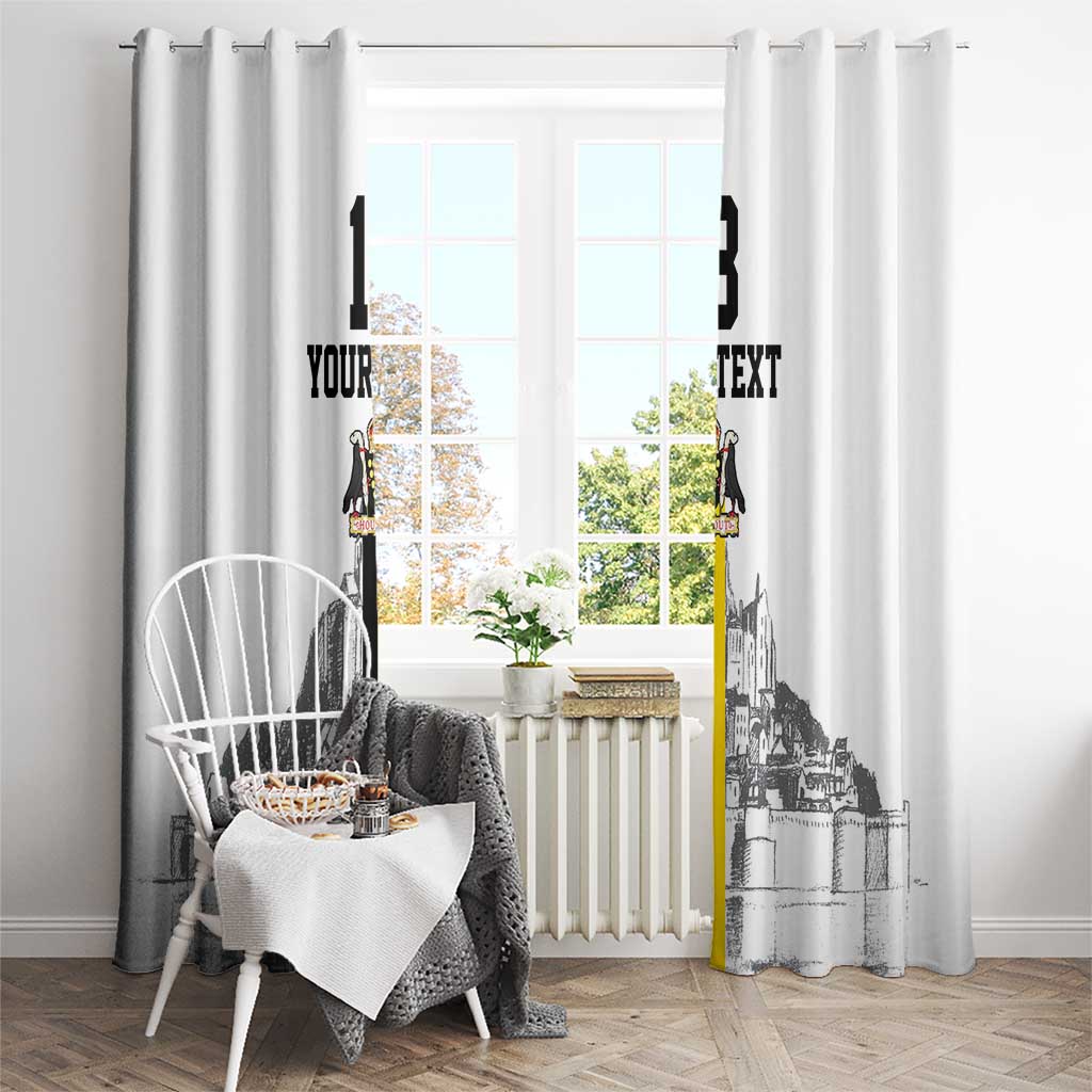 Custom Cornwall Football Window Curtain Mont Saint Michel - Wonder Print Shop