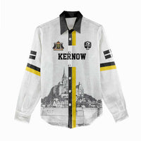 Custom Cornwall Football Women Casual Shirt Mont Saint Michel - Wonder Print Shop