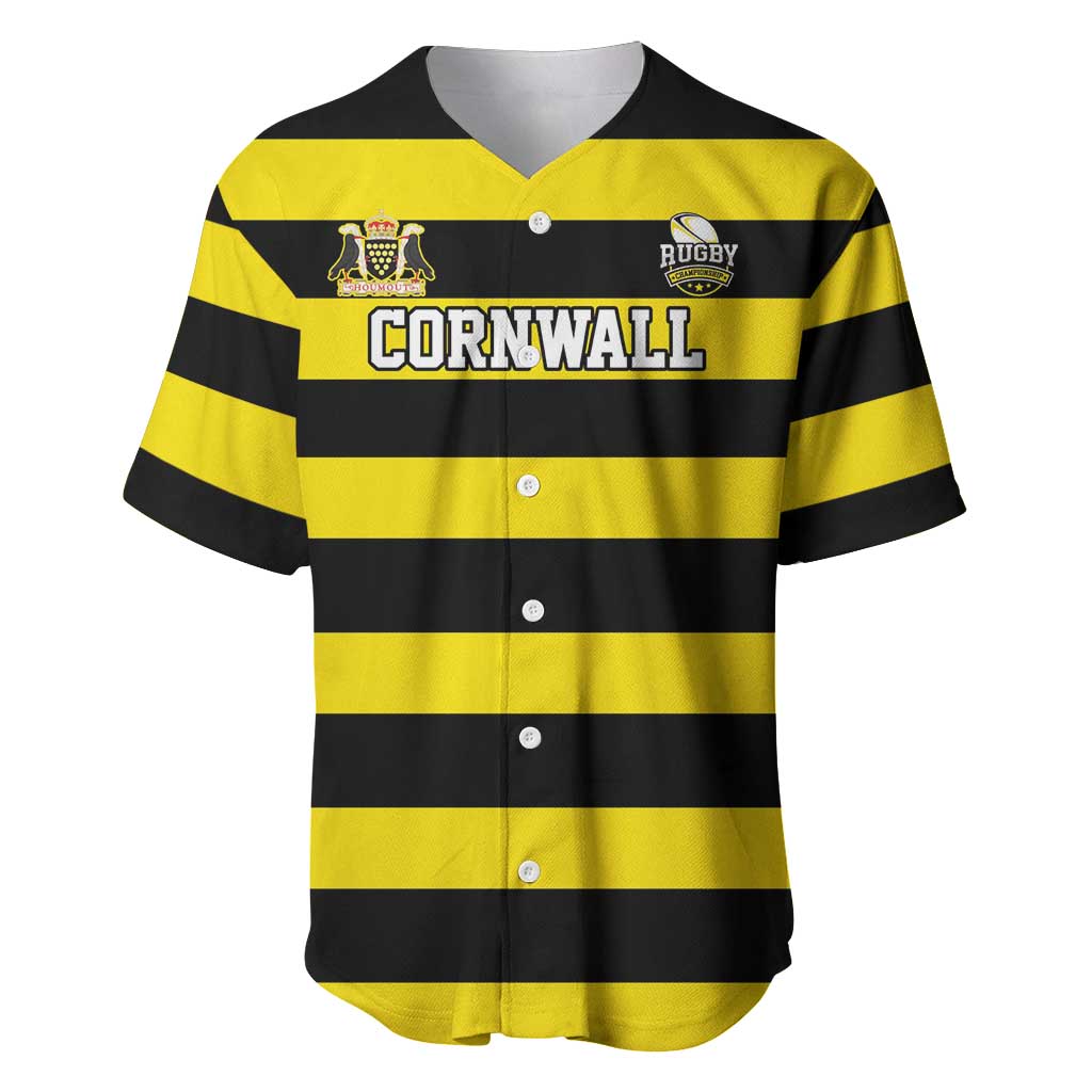 Custom Cornwall Rugby Baseball Jersey One and All - Wonder Print Shop