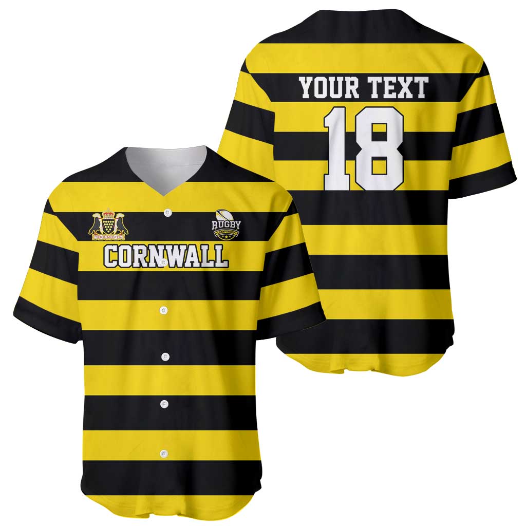 Custom Cornwall Rugby Baseball Jersey One and All - Wonder Print Shop